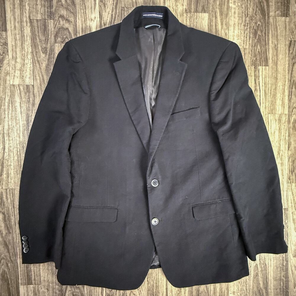Tommy Hilfiger Black Cotton Blazer Sport Coat Jacket — 100% Cotton, Classic